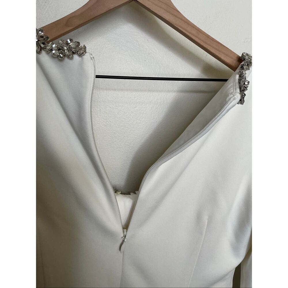 Nadine Merabi Kimberly Jeweled Dress | White in 8 - Picture 9 of 12